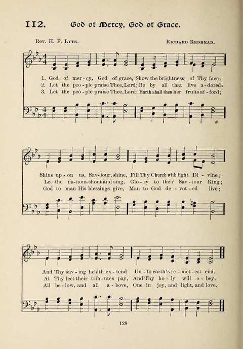 The New Hosanna: A book of Songs and Hymns for The Sunday-school and The Home page 128