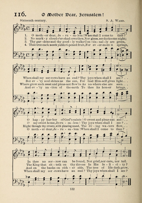 The New Hosanna: A book of Songs and Hymns for The Sunday-school and The Home page 132