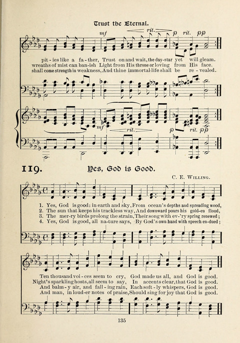 The New Hosanna: A book of Songs and Hymns for The Sunday-school and The Home page 135