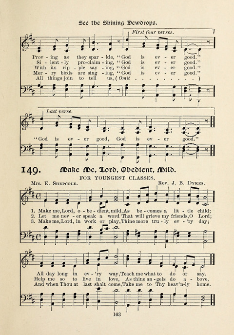 The New Hosanna: A book of Songs and Hymns for The Sunday-school and The Home page 163