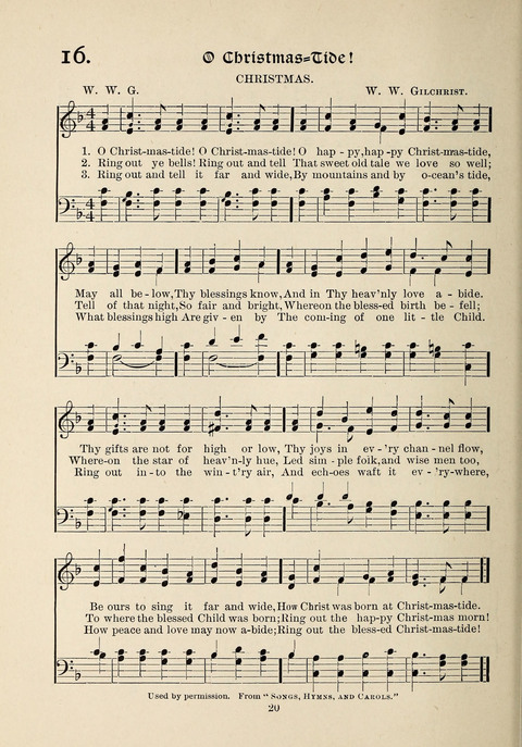 The New Hosanna: A book of Songs and Hymns for The Sunday-school and The Home page 20