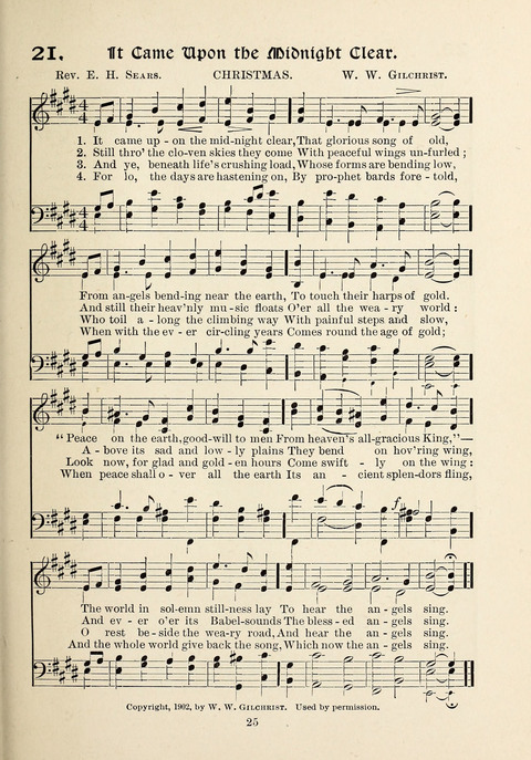 The New Hosanna: A book of Songs and Hymns for The Sunday-school and The Home page 25