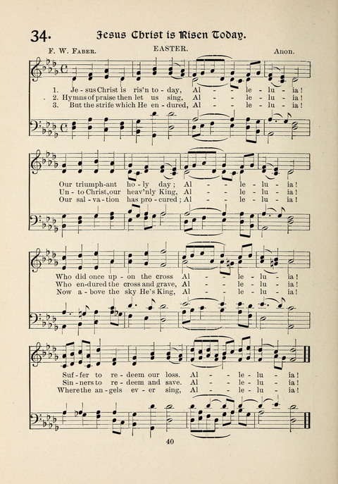 The New Hosanna: A book of Songs and Hymns for The Sunday-school and The Home page 40