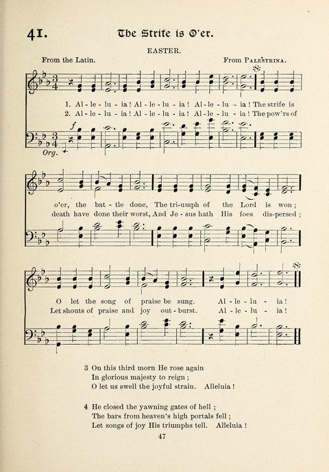 The New Hosanna: A book of Songs and Hymns for The Sunday-school and The Home page 47
