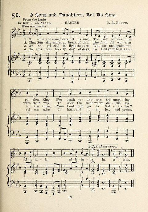 The New Hosanna: A book of Songs and Hymns for The Sunday-school and The Home page 59