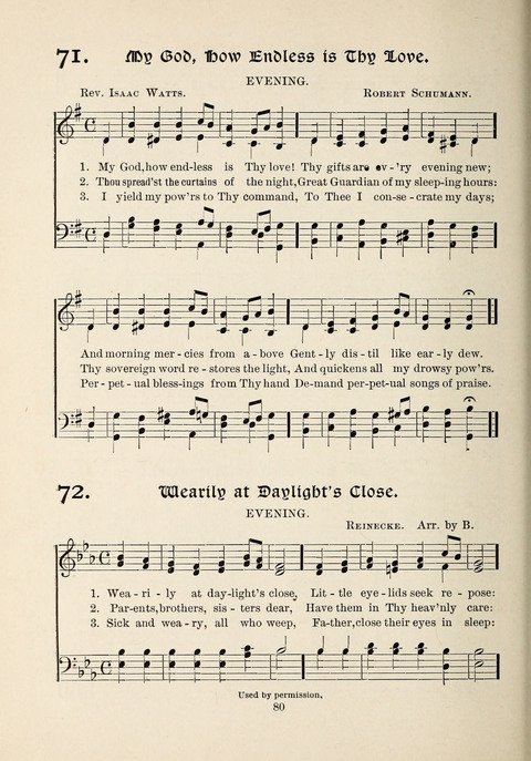 The New Hosanna: A book of Songs and Hymns for The Sunday-school and The Home page 80