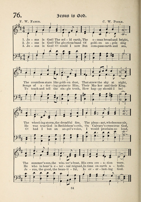 The New Hosanna: A book of Songs and Hymns for The Sunday-school and The Home page 84