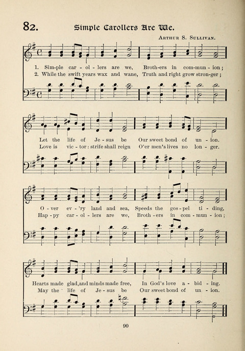 The New Hosanna: A book of Songs and Hymns for The Sunday-school and The Home page 90