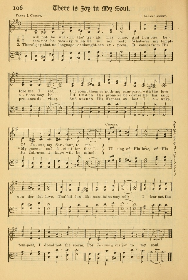 Northfield Hymnal: for use in evangelistic and church services, conventions, sunday schools, and all prayer and social meetings of the church and home page 106