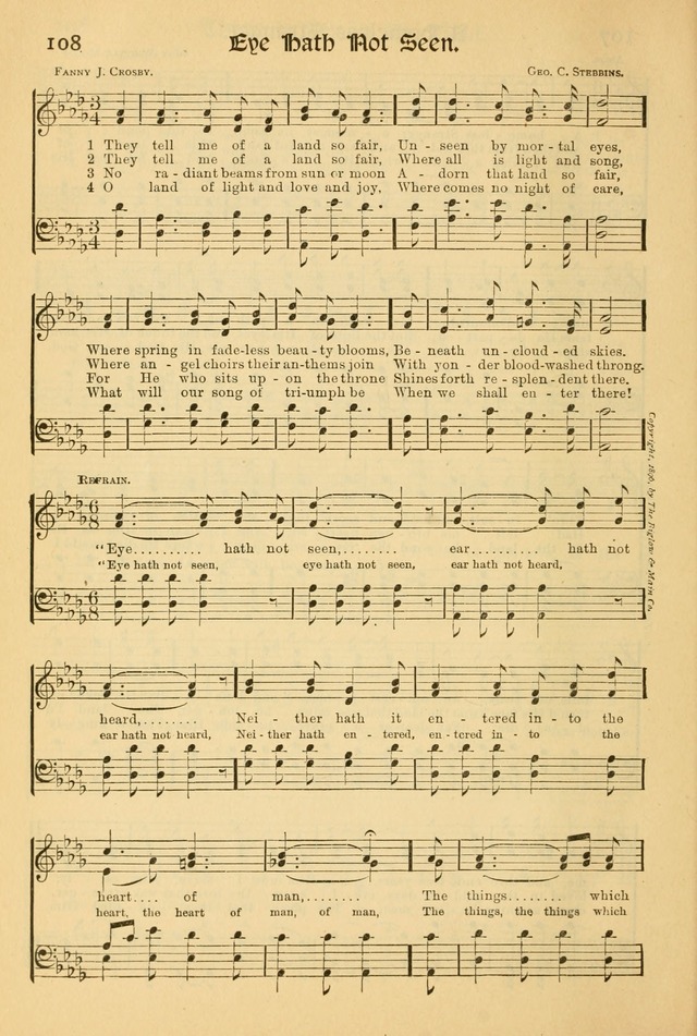 Northfield Hymnal: for use in evangelistic and church services, conventions, sunday schools, and all prayer and social meetings of the church and home page 108