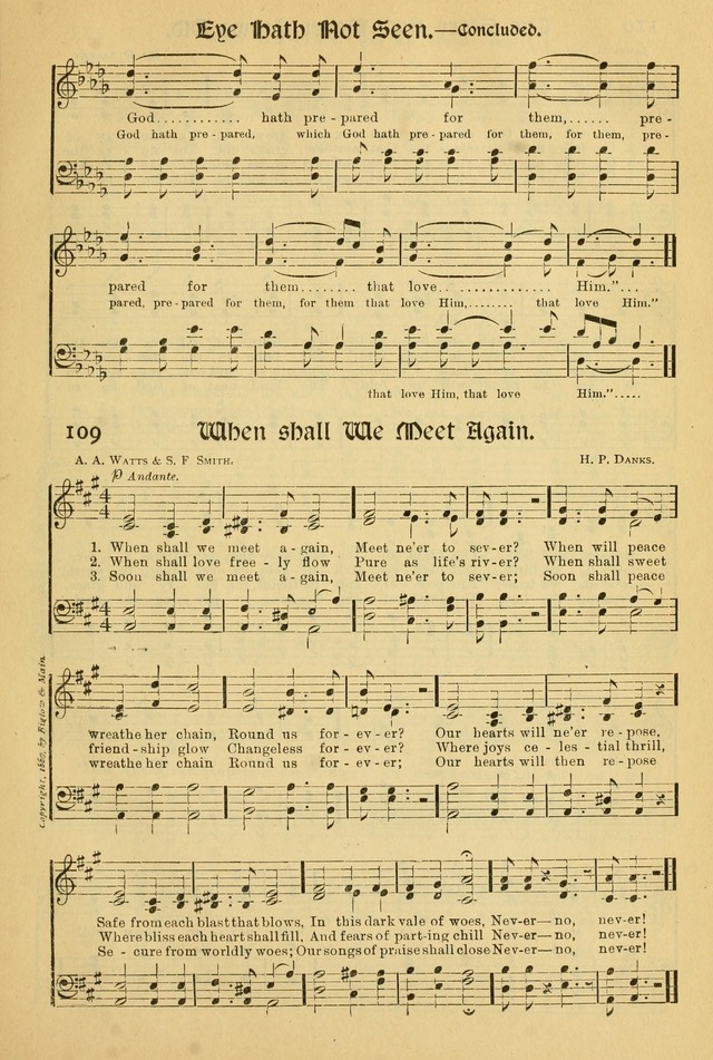 Northfield Hymnal: for use in evangelistic and church services, conventions, sunday schools, and all prayer and social meetings of the church and home page 109