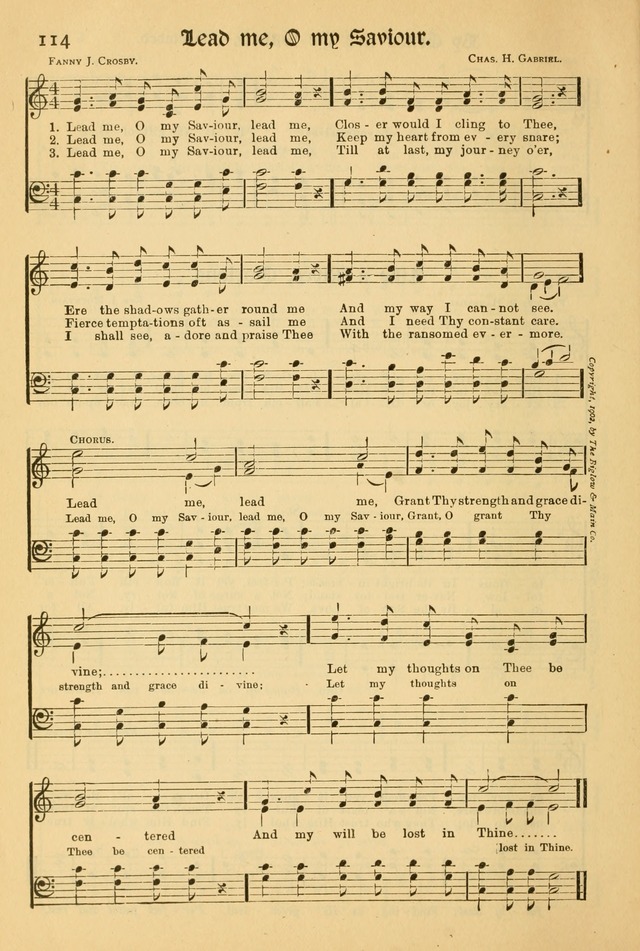 Northfield Hymnal: for use in evangelistic and church services, conventions, sunday schools, and all prayer and social meetings of the church and home page 114