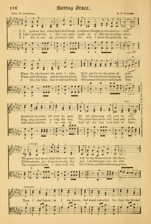 Northfield Hymnal: for use in evangelistic and church services, conventions, sunday schools, and all prayer and social meetings of the church and home page 116