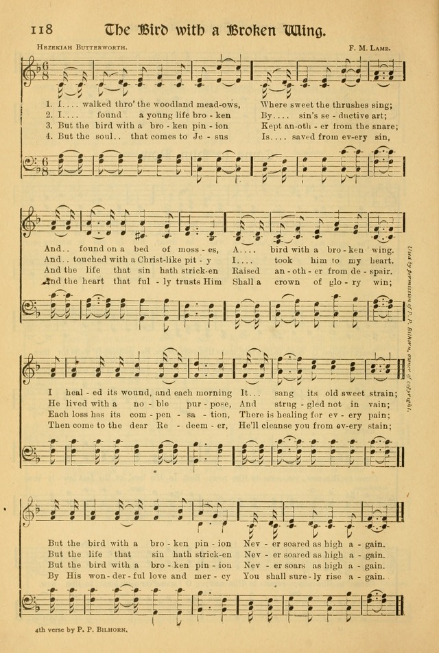 Northfield Hymnal: for use in evangelistic and church services, conventions, sunday schools, and all prayer and social meetings of the church and home page 118