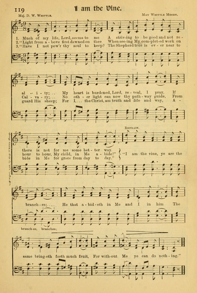 Northfield Hymnal: for use in evangelistic and church services, conventions, sunday schools, and all prayer and social meetings of the church and home page 119