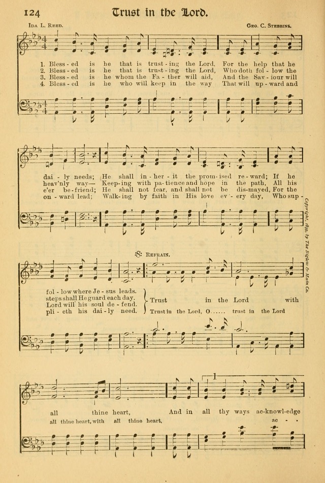 Northfield Hymnal: for use in evangelistic and church services, conventions, sunday schools, and all prayer and social meetings of the church and home page 124
