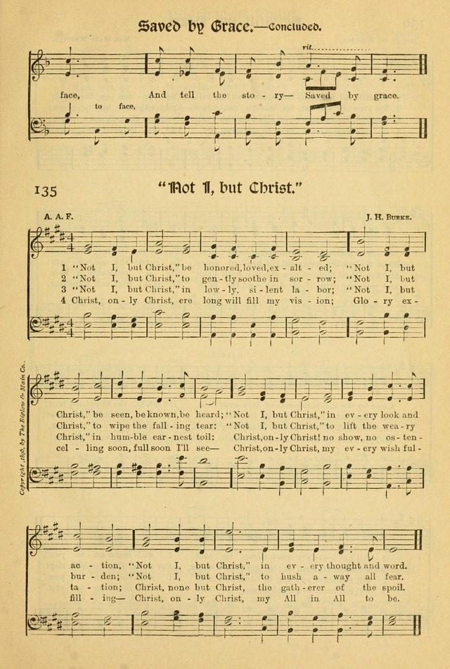 Northfield Hymnal: for use in evangelistic and church services, conventions, sunday schools, and all prayer and social meetings of the church and home page 135