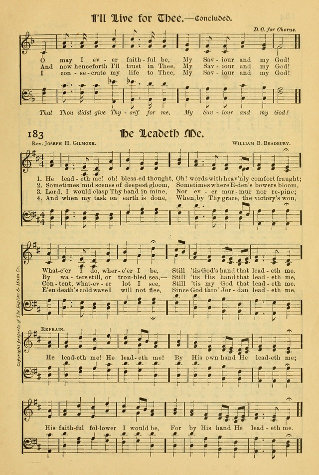 Northfield Hymnal: for use in evangelistic and church services, conventions, sunday schools, and all prayer and social meetings of the church and home page 183
