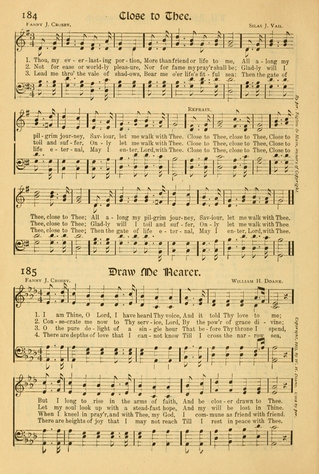 Northfield Hymnal: for use in evangelistic and church services, conventions, sunday schools, and all prayer and social meetings of the church and home page 184