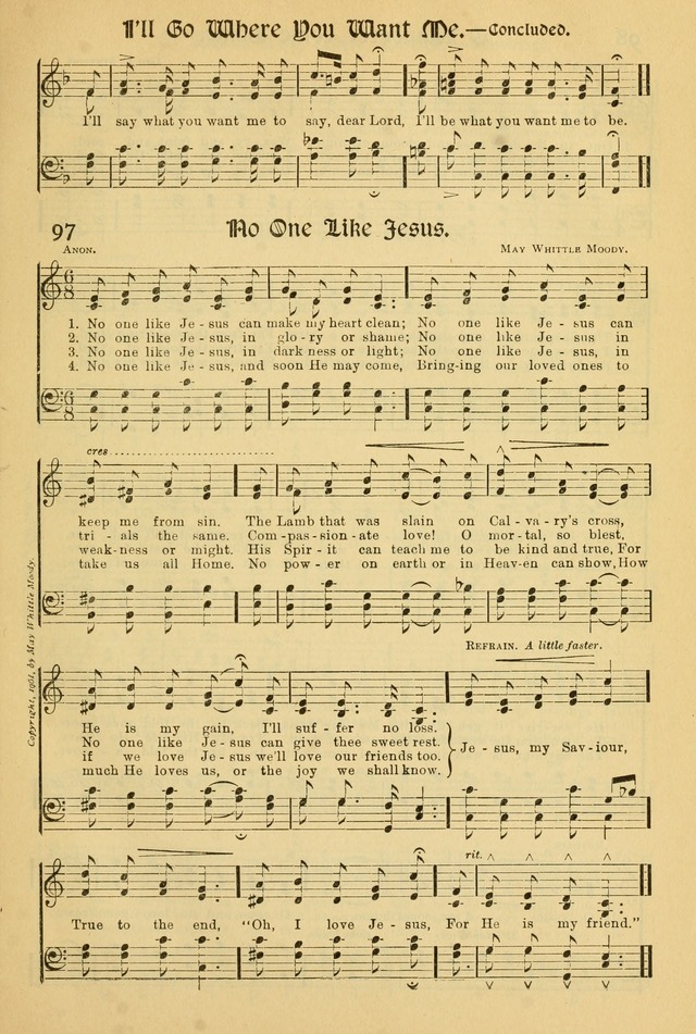 Northfield Hymnal: for use in evangelistic and church services, conventions, sunday schools, and all prayer and social meetings of the church and home page 97
