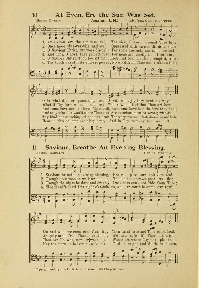 Northfield Hymnal No. 2 page 9