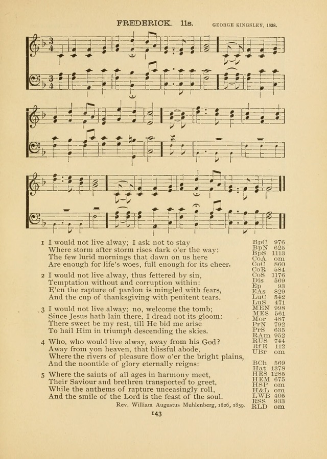 The National Hymn Book of the American Churches: comprising the hymns which are common to the hymnaries of the Baptists, Congregationalists, Episcopalians, Lutherans, Methodists, Presbyterians... page 143