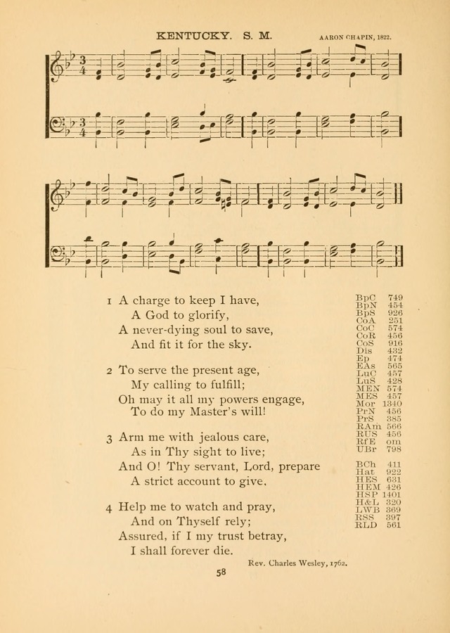 The National Hymn Book of the American Churches: comprising the hymns which are common to the hymnaries of the Baptists, Congregationalists, Episcopalians, Lutherans, Methodists, Presbyterians... page 58