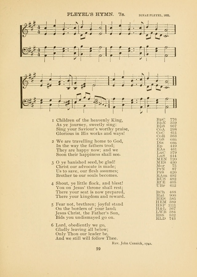 The National Hymn Book of the American Churches: comprising the hymns which are common to the hymnaries of the Baptists, Congregationalists, Episcopalians, Lutherans, Methodists, Presbyterians... page 59