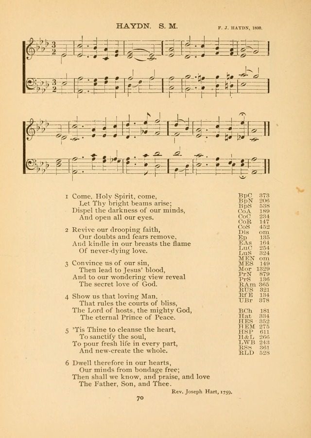 The National Hymn Book of the American Churches: comprising the hymns which are common to the hymnaries of the Baptists, Congregationalists, Episcopalians, Lutherans, Methodists, Presbyterians... page 70