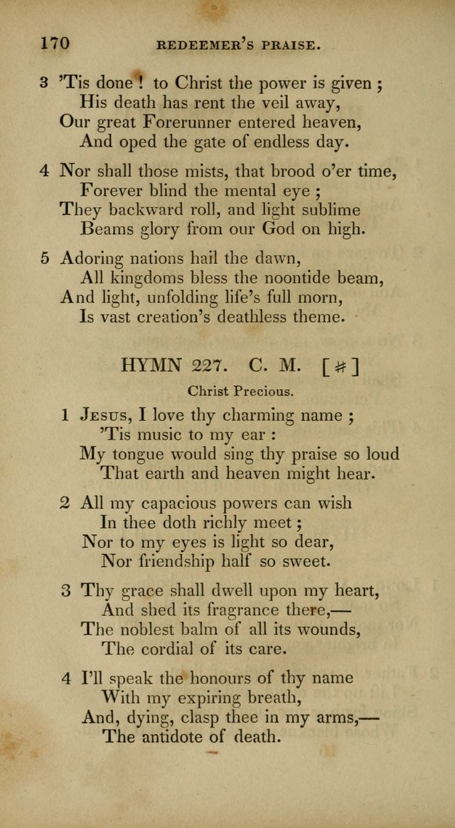 The New Hymn Book, Designed for Universalist Societies: compiled from approved authors, with variations and additions. Second Ed. page 181