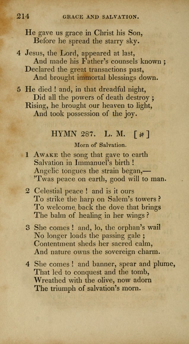The New Hymn Book, Designed for Universalist Societies: compiled from approved authors, with variations and additions. Second Ed. page 225