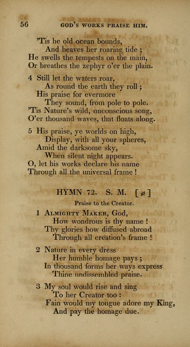 The New Hymn Book, Designed for Universalist Societies: compiled from approved authors, with variations and additions. Second Ed. page 67