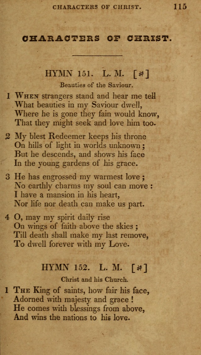 The New Hymn Book, Designed for Universalist Societies: compiled from approved authors, with variations and additions (9th ed.) page 115