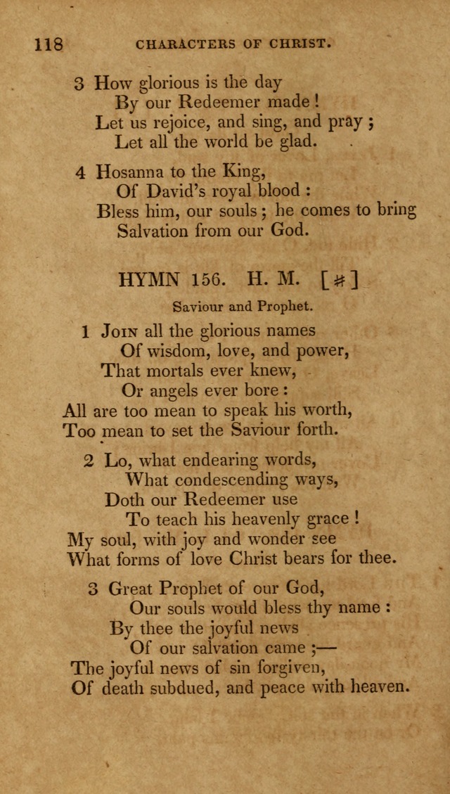 The New Hymn Book, Designed for Universalist Societies: compiled from approved authors, with variations and additions (9th ed.) page 118