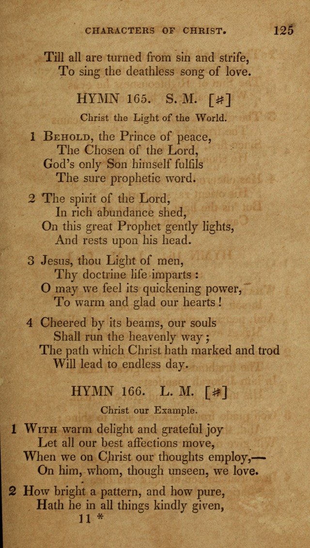 The New Hymn Book, Designed for Universalist Societies: compiled from approved authors, with variations and additions (9th ed.) page 125