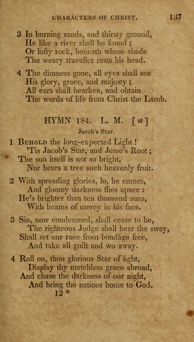 The New Hymn Book, Designed for Universalist Societies: compiled from approved authors, with variations and additions (9th ed.) page 137