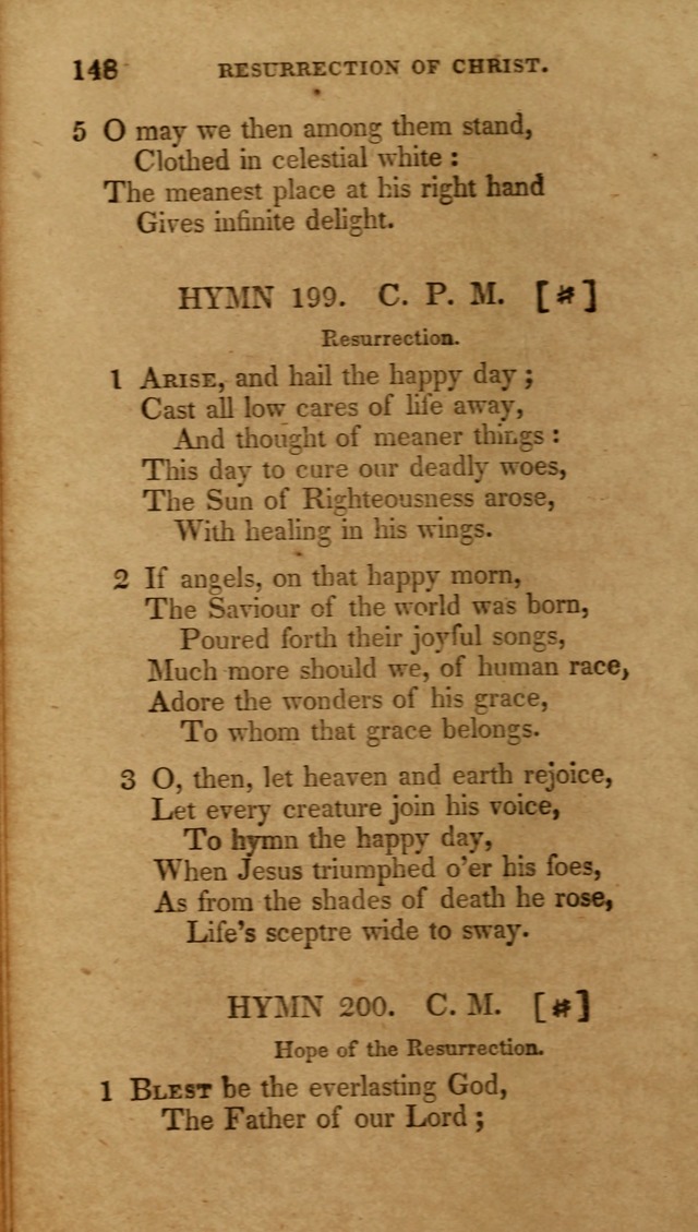 The New Hymn Book, Designed for Universalist Societies: compiled from approved authors, with variations and additions (9th ed.) page 148