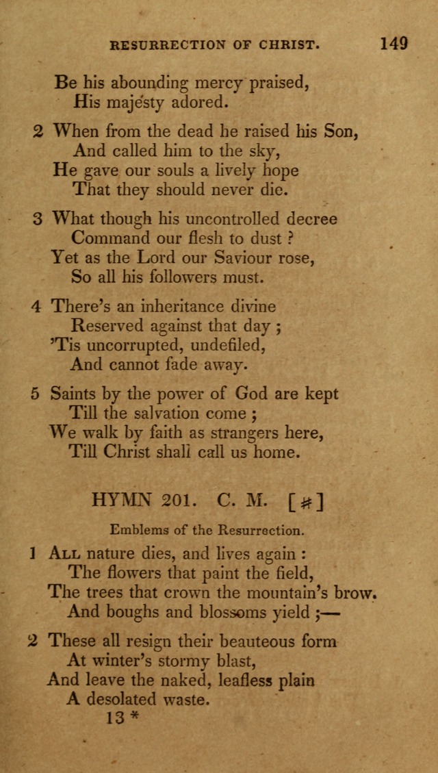 The New Hymn Book, Designed for Universalist Societies: compiled from approved authors, with variations and additions (9th ed.) page 149