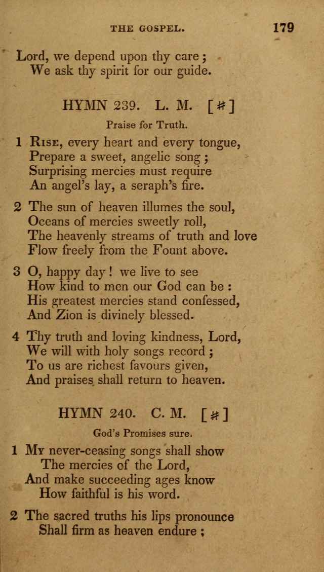The New Hymn Book, Designed for Universalist Societies: compiled from approved authors, with variations and additions (9th ed.) page 179