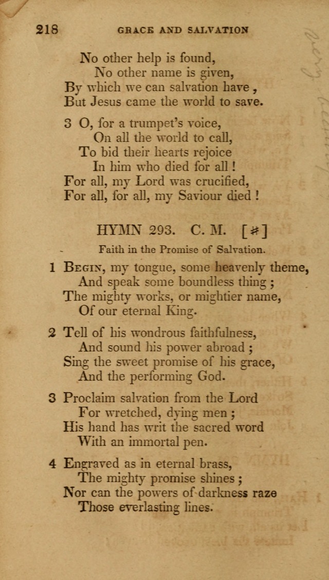 The New Hymn Book, Designed for Universalist Societies: compiled from approved authors, with variations and additions (9th ed.) page 218
