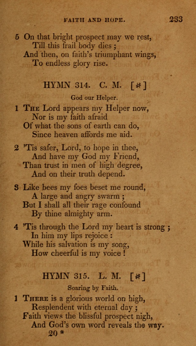 The New Hymn Book, Designed for Universalist Societies: compiled from approved authors, with variations and additions (9th ed.) page 233