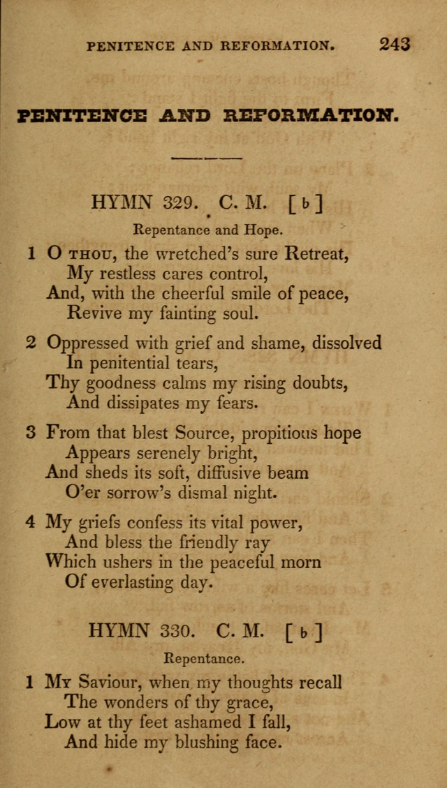 The New Hymn Book, Designed for Universalist Societies: compiled from approved authors, with variations and additions (9th ed.) page 243