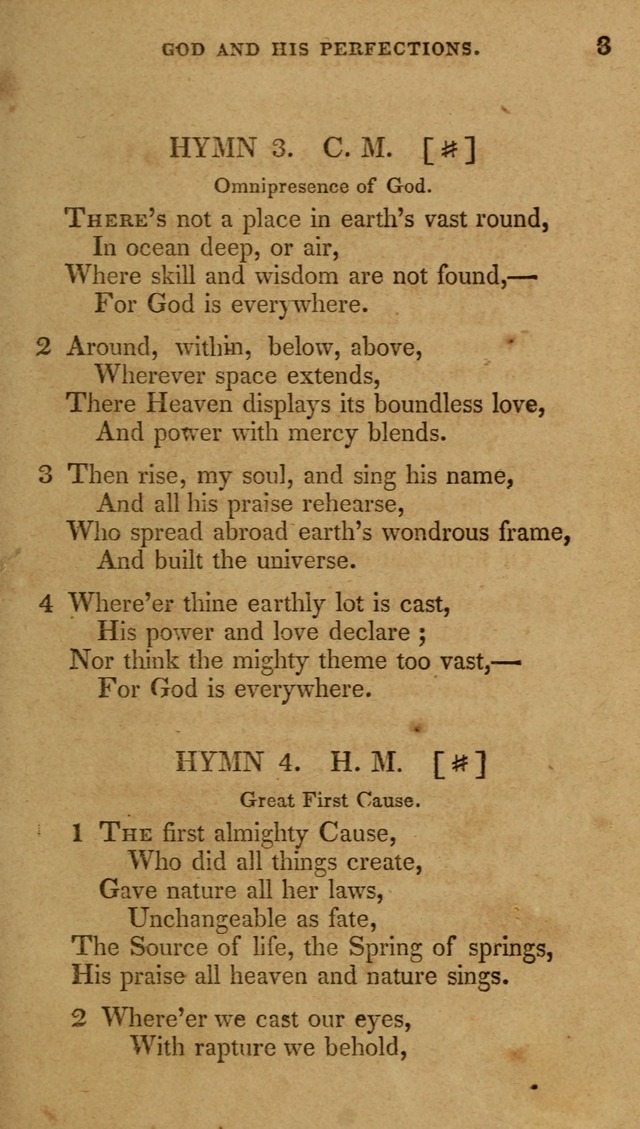 The New Hymn Book, Designed for Universalist Societies: compiled from approved authors, with variations and additions (9th ed.) page 3