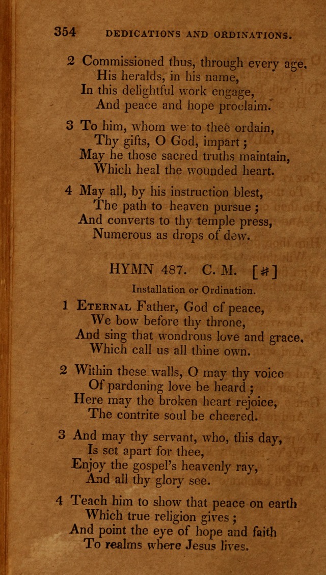 The New Hymn Book, Designed for Universalist Societies: compiled from approved authors, with variations and additions (9th ed.) page 354