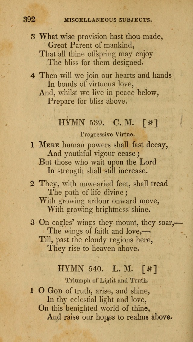 The New Hymn Book, Designed for Universalist Societies: compiled from approved authors, with variations and additions (9th ed.) page 392
