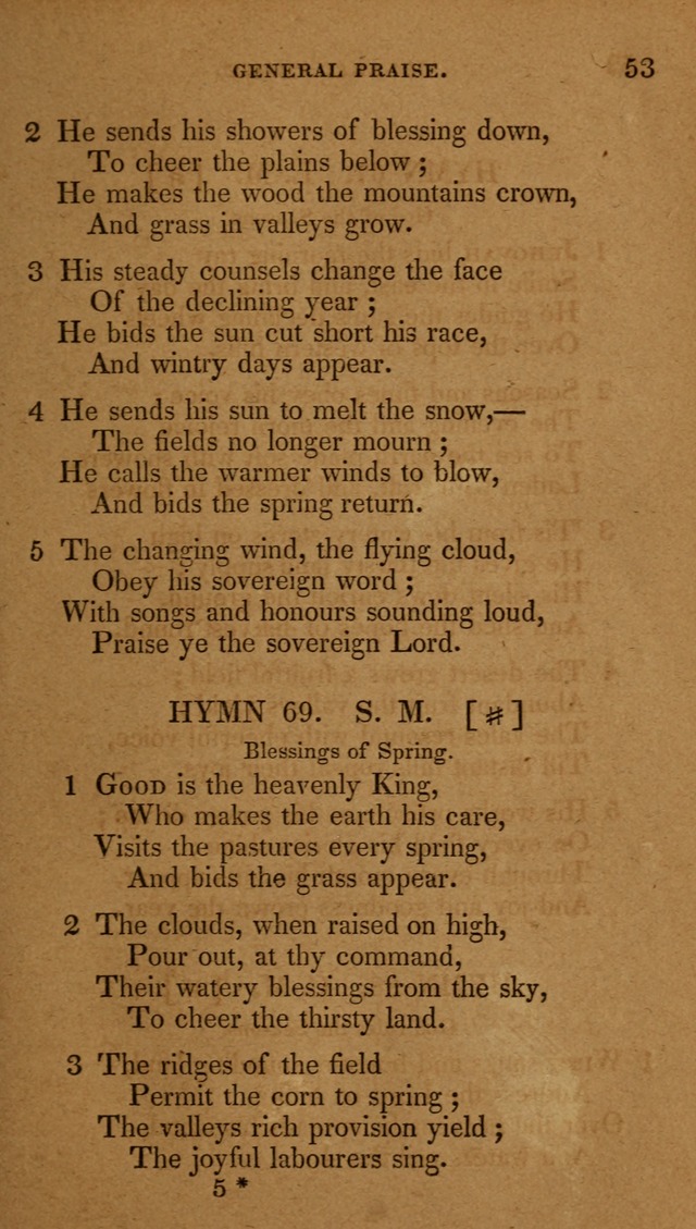 The New Hymn Book, Designed for Universalist Societies: compiled from approved authors, with variations and additions (9th ed.) page 53