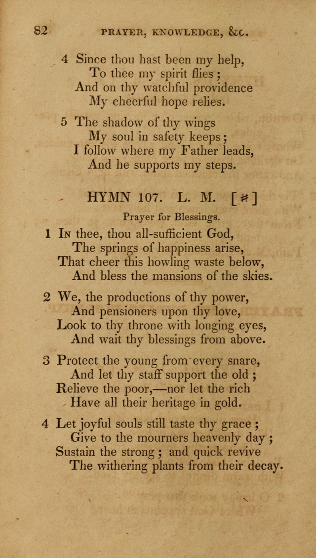 The New Hymn Book, Designed for Universalist Societies: compiled from approved authors, with variations and additions (9th ed.) page 82