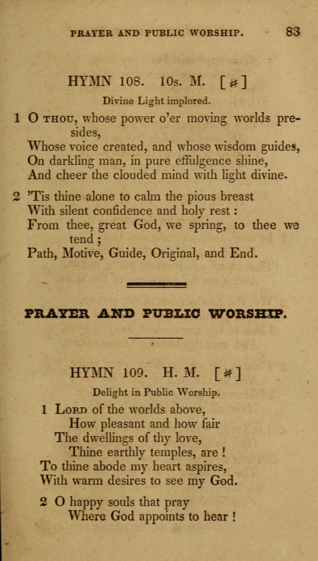 The New Hymn Book, Designed for Universalist Societies: compiled from approved authors, with variations and additions (9th ed.) page 83