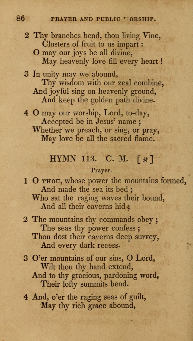 The New Hymn Book, Designed for Universalist Societies: compiled from approved authors, with variations and additions (9th ed.) page 86