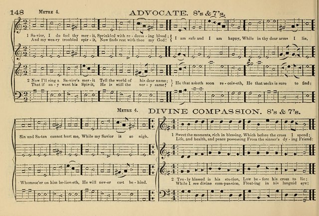 The New Harmonia Sacra: a compilation of genuine church music comprising a great variety of metres, harmonized for four voices (Eighteenth Edition) page 109